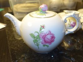 Elegantes FÜRSTENBERG Teeservice Porzellan Rosen Dekor