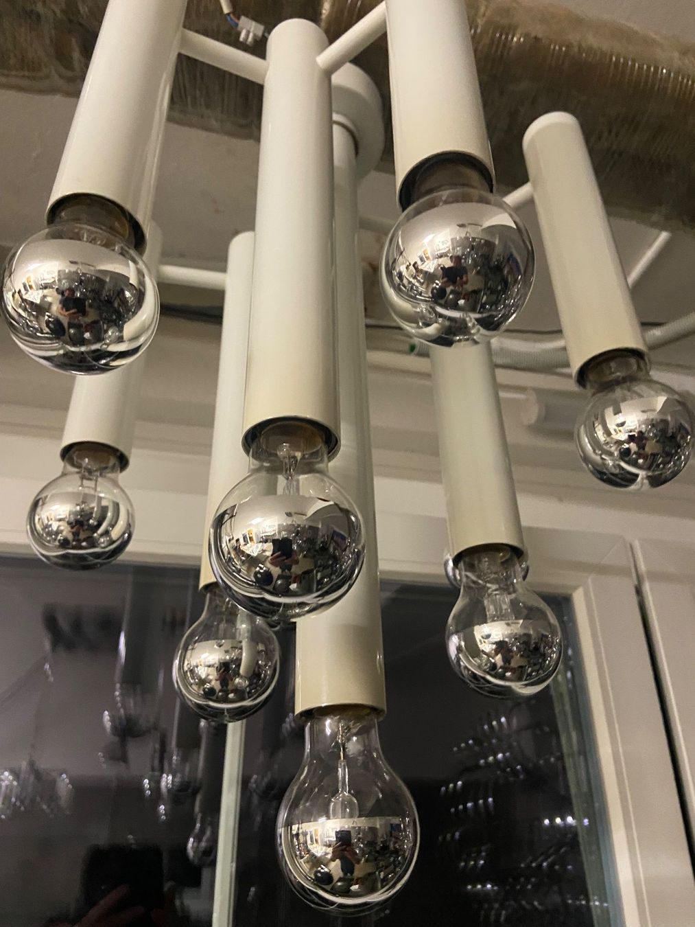 Temde Leuchten Kronleuchter & Deckenlampen: Temde (CH) Type : 415 , Space Age , Deckenleuchte ca. 1960- – Gebraucht aus Speicher von AndHa 2