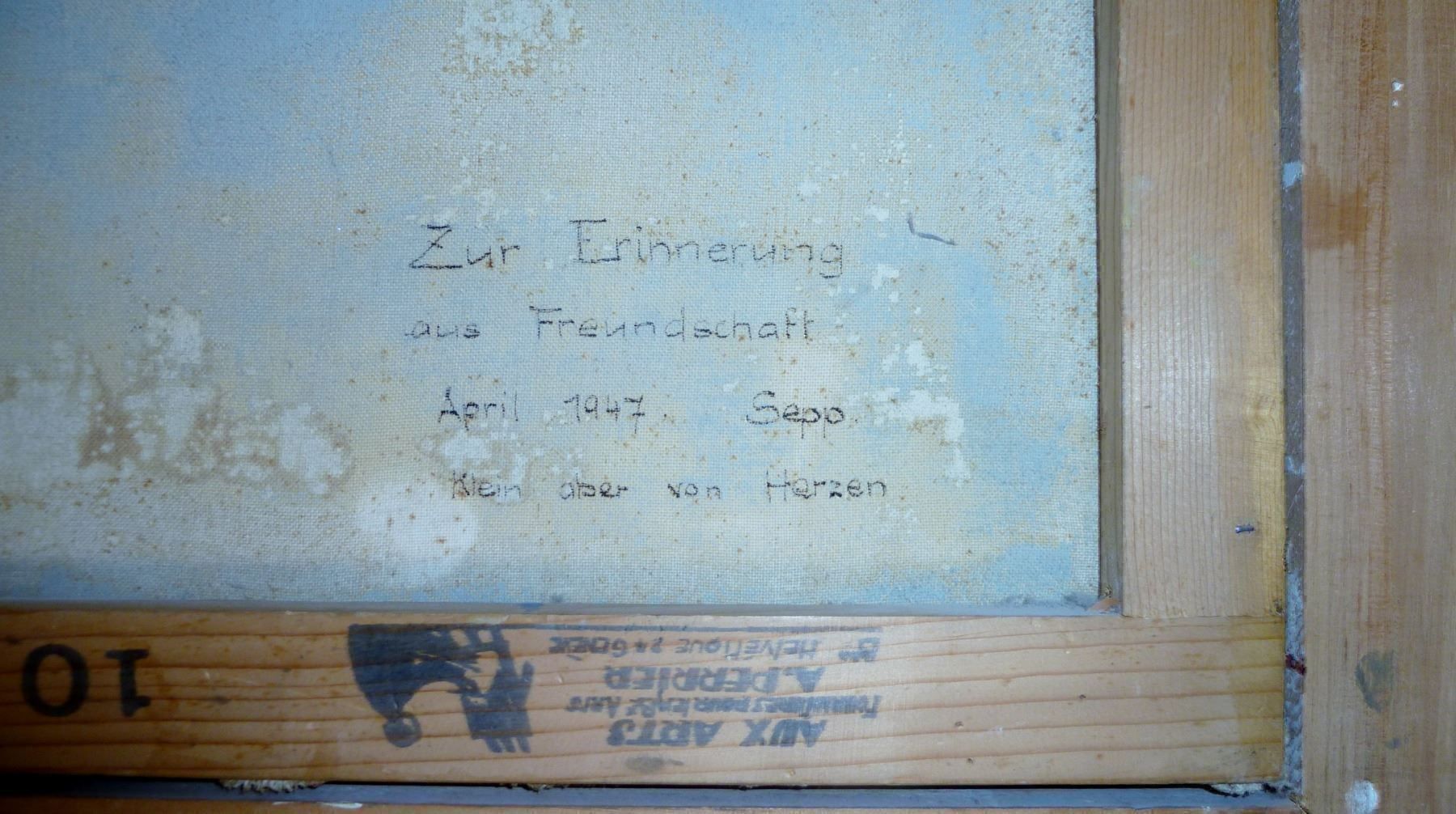 Poster & Bilder: Bild in Rammen mit Signatur 1947 – Gebraucht aus Siebnen von GluckPilz5684 5