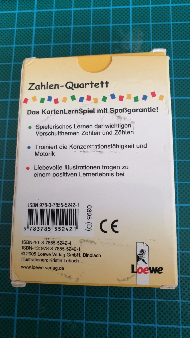Spiele: Zahlen Quartett – Gebraucht aus Bütschwil von ed_9606 1