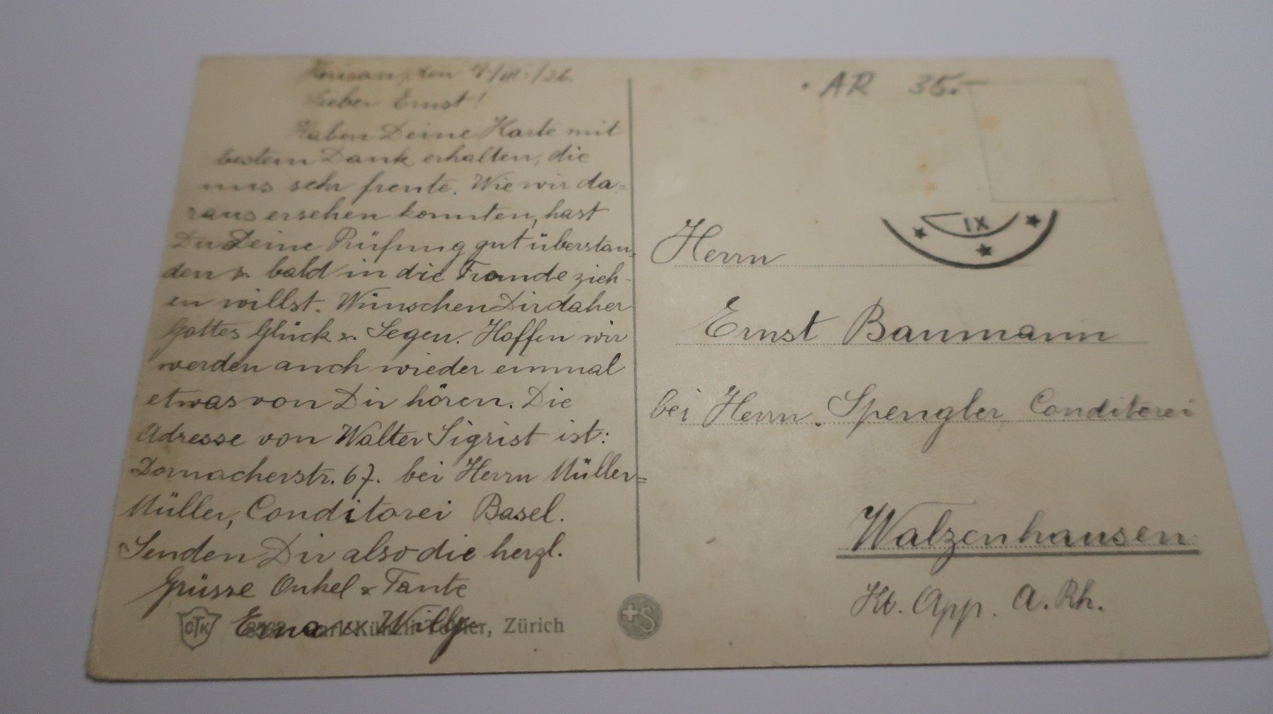 Cartoline postali: Herisau 1926 – Usato da Cormoret venduto da Pascalll2001 5