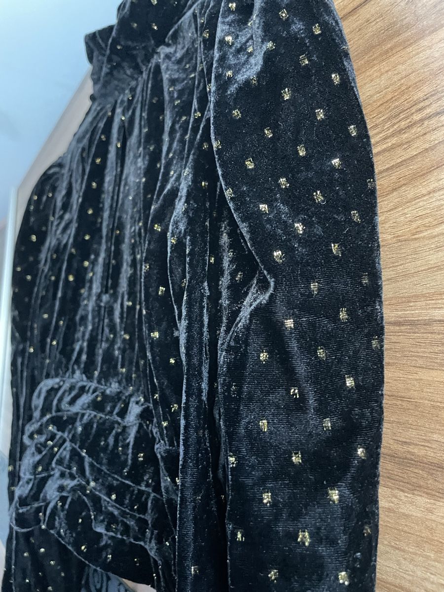 Zara Blusen: Zara Velvet Sparkly Blouse - Size S – Neu (gemäss Beschreibung) aus Zug von Fashionaddicted.- 1
