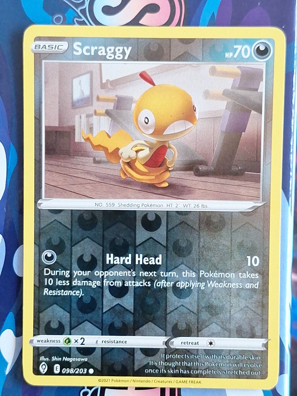 Pokémon Carte collezionabili: Scraggy - Reverse Holo Evolving Skies - #2Ord – Usato da Altstätten SG venduto da GGsGameshop