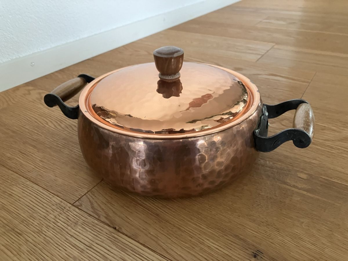 Padelle: Kupferpfanne mit Deckel – Usato da Willisau venduto da son_lq7g 3