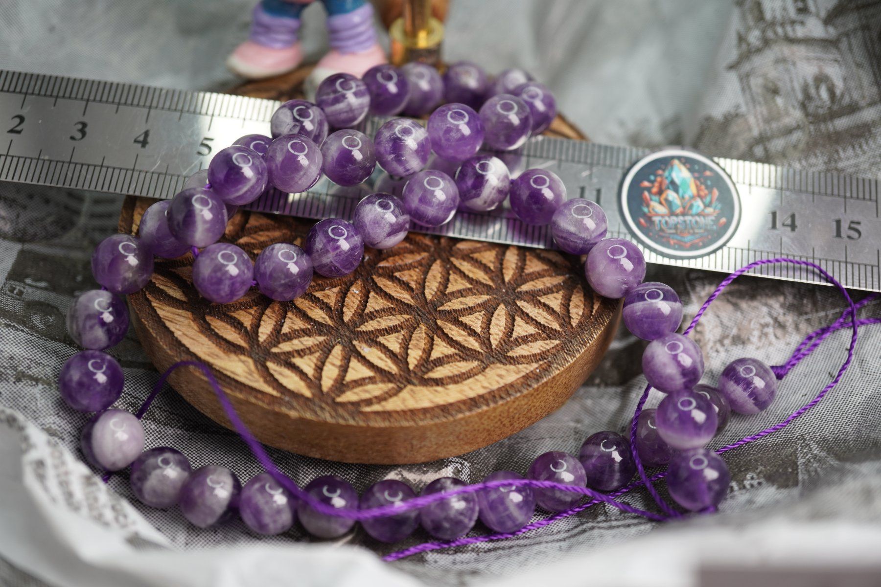 Minerali & Pietre curative: Amethyst Top  ca8mm Strangware      ab 1.-   Topstone – Nuovo e nell'imballaggio originale da Eschenbach SG venduto da topstone 2