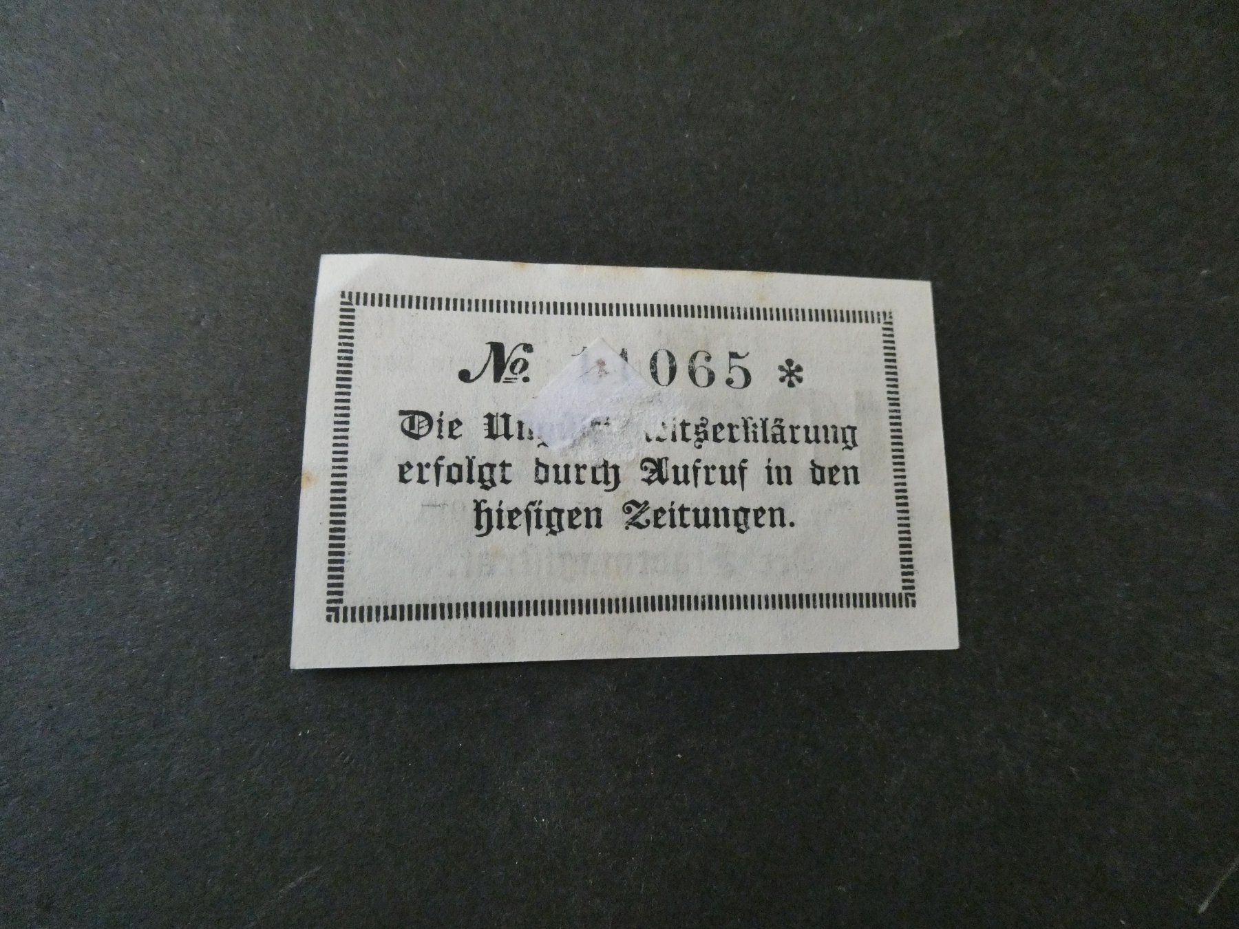 Banknoten: Dt. Reich, Brake - Notgeldschein – Gebraucht aus Hinterforst von Rohusri 1