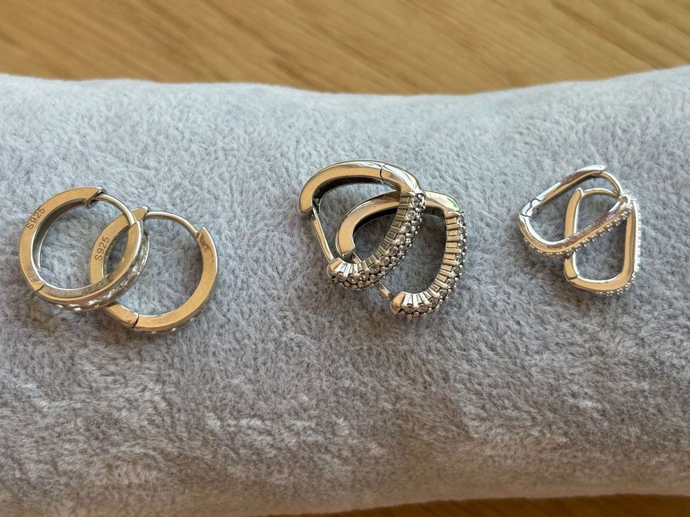 HEEYA Creolen Set 3-teilig - Sterling Silber 925 Mit 14k Vergoldung