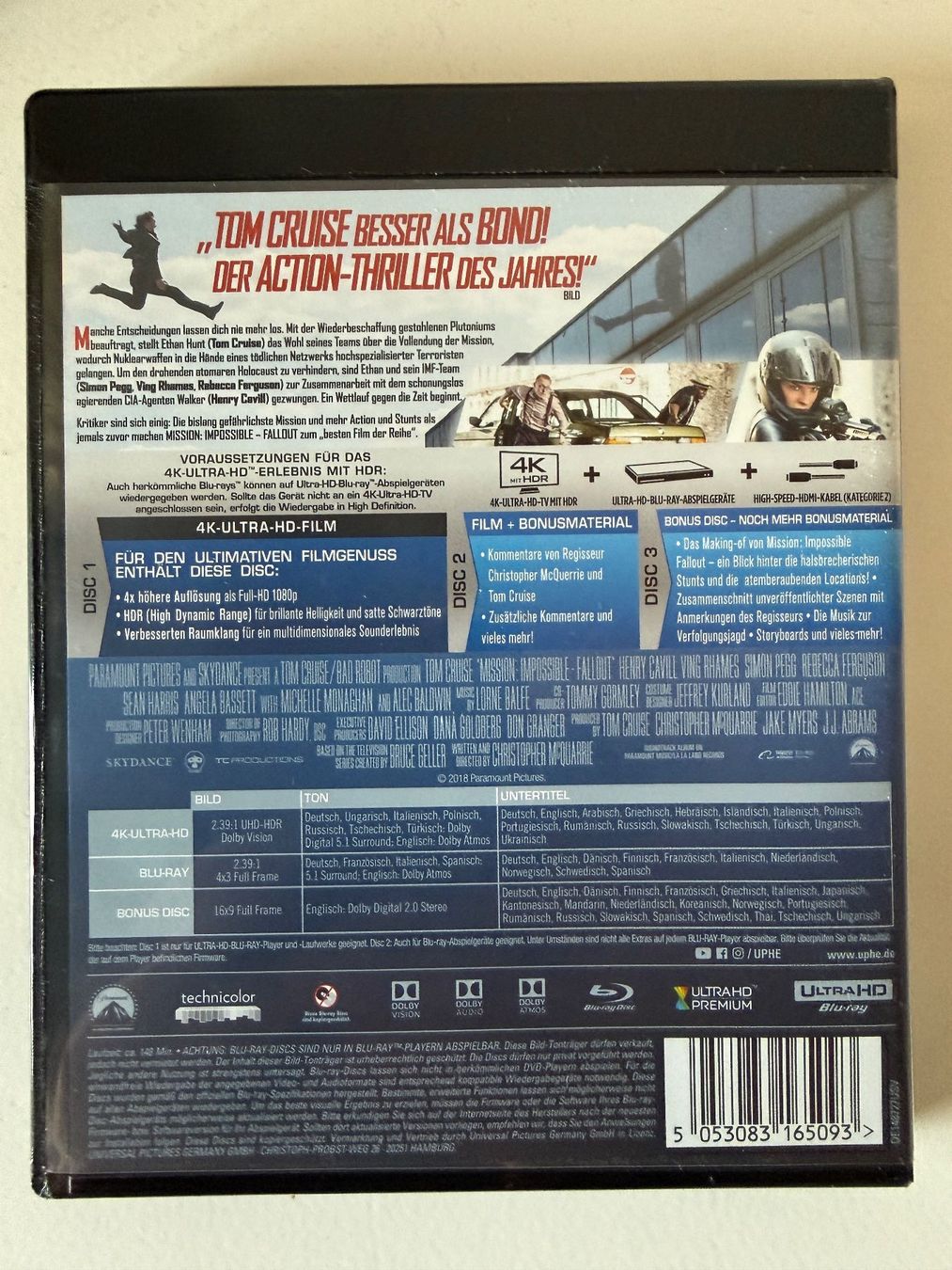 Tutti i DVDs: 4K UltraHD Blu-Ray Mission: Impossible Fallout – Usato da Gasel venduto da Alter_Ego 1