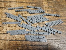 lego 3460 lot de 25 pièces Dark Bluish Gray Plate 1 x 8