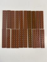 Lego 20 Braune zweier platten 10x2 Noppen