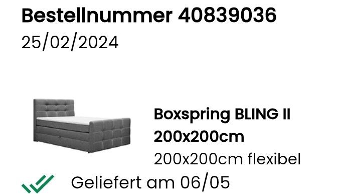 Betten: Boxspringbett 200x200cm – Gebraucht aus Felben-Wellhausen von Lxca 2