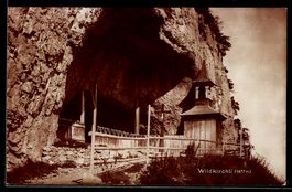 AK Wildkirchli, Kapelle in der Felsgrotte