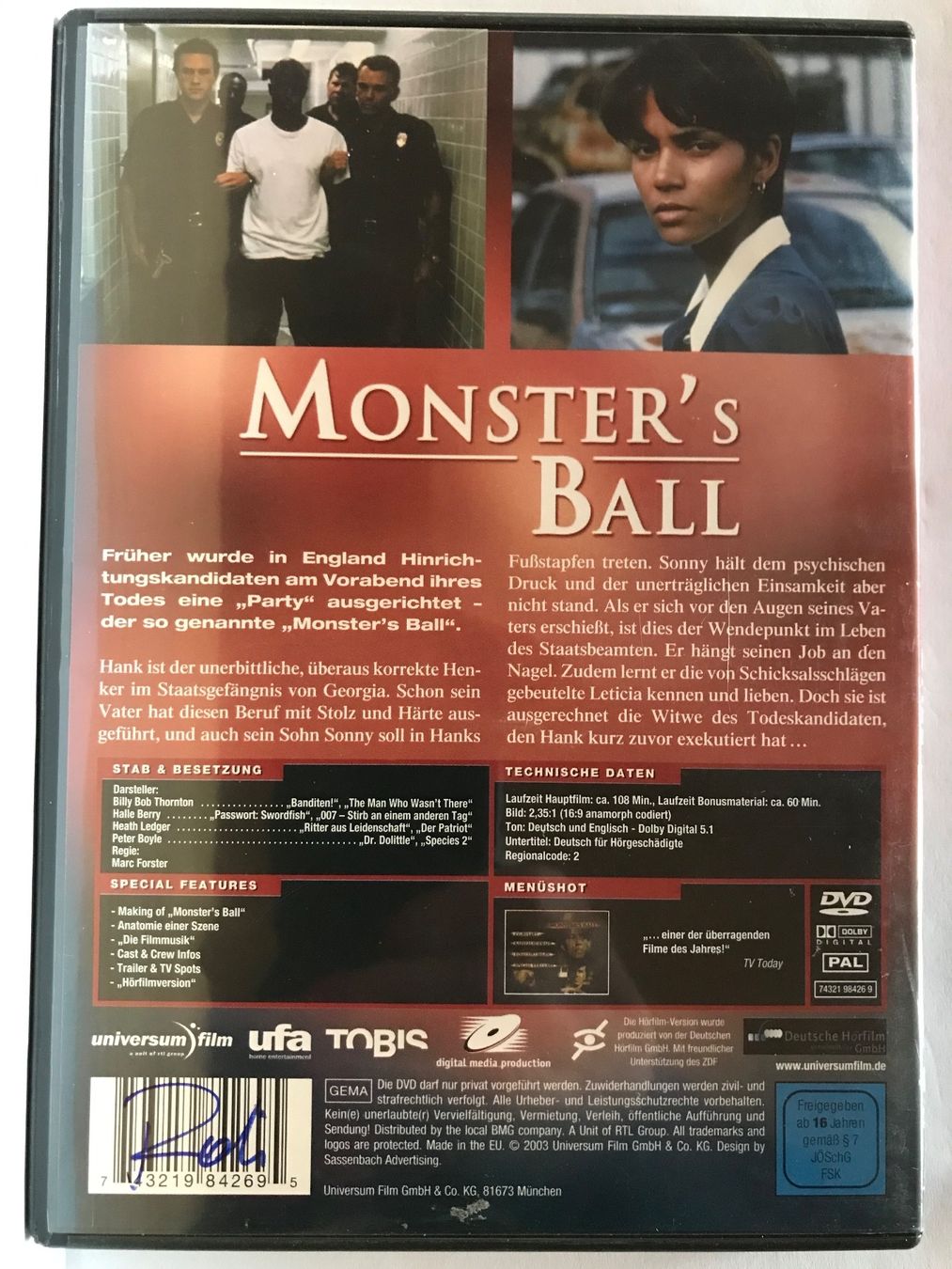 Tutti i DVDs: Monster's Ball - Zwei Welten - eine Liebe – Usato da Lostorf venduto da heidimeier 1