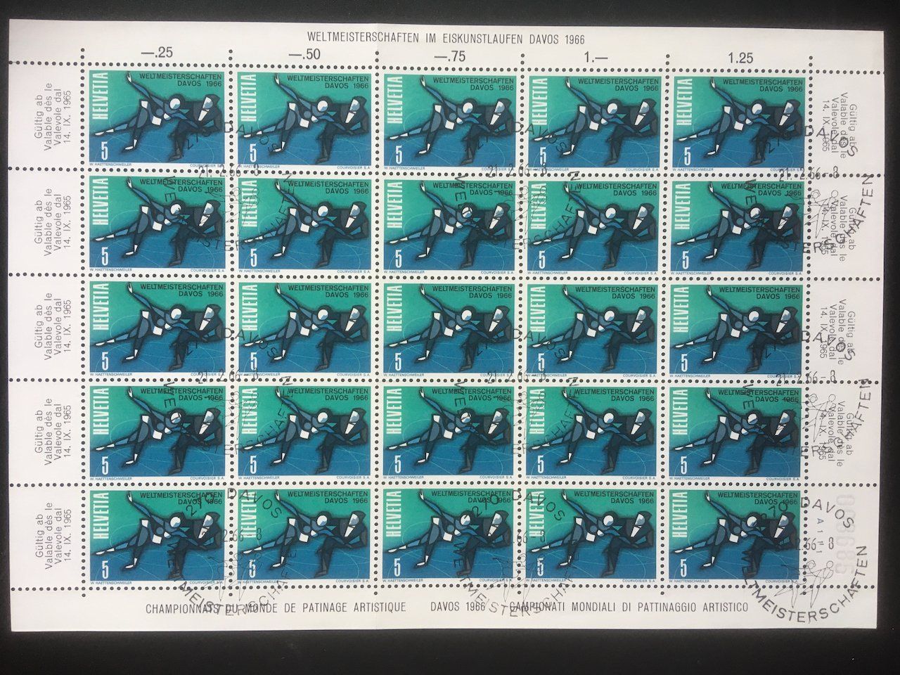 Tutti i francobolli: 6 Markenbögen 1963-66 gestempelt – Usato da Nesslau venduto da zueri6 3