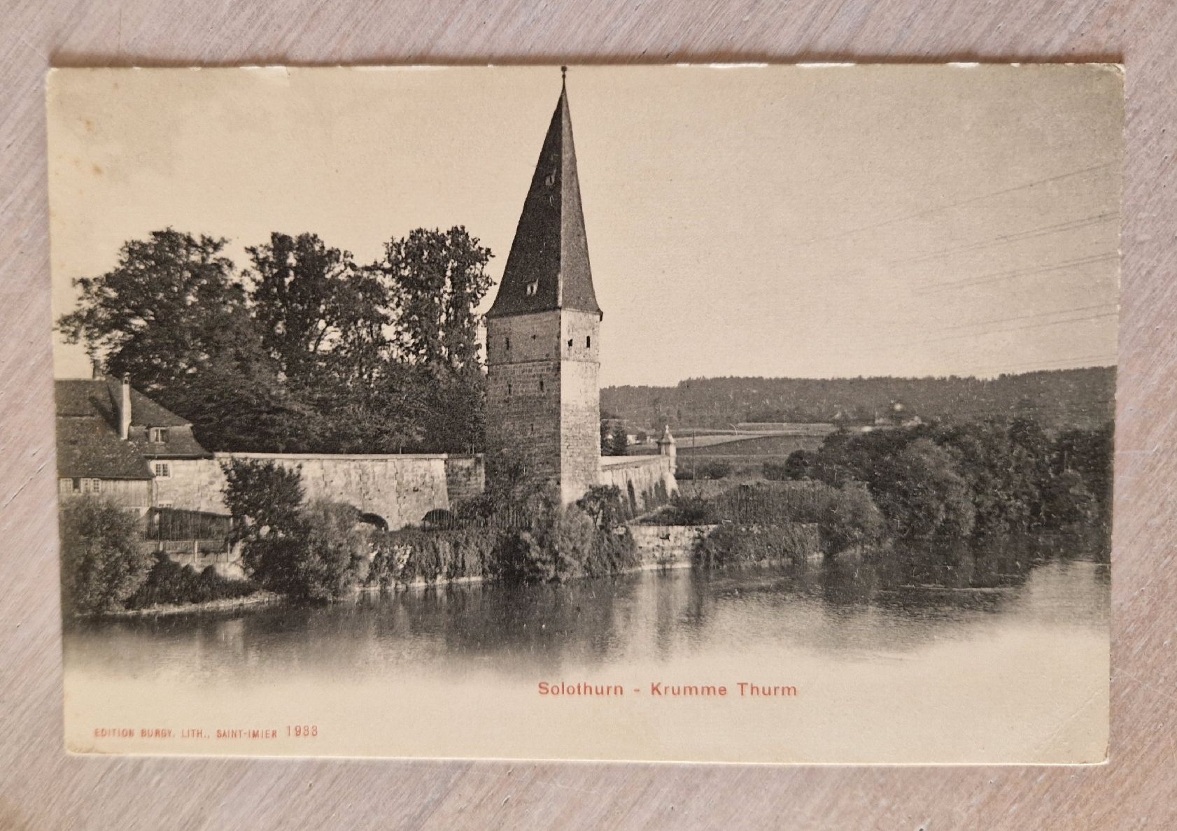 Cartoline postali: Solothurn - Krumme Thurm 1933 – Usato da Ebikon venduto da Donar50