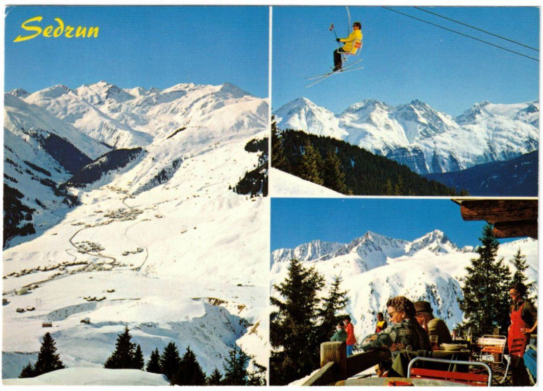Cartoline postali: Sedrun - 3 Bild AK – Usato da Binningen venduto da Mountainrider