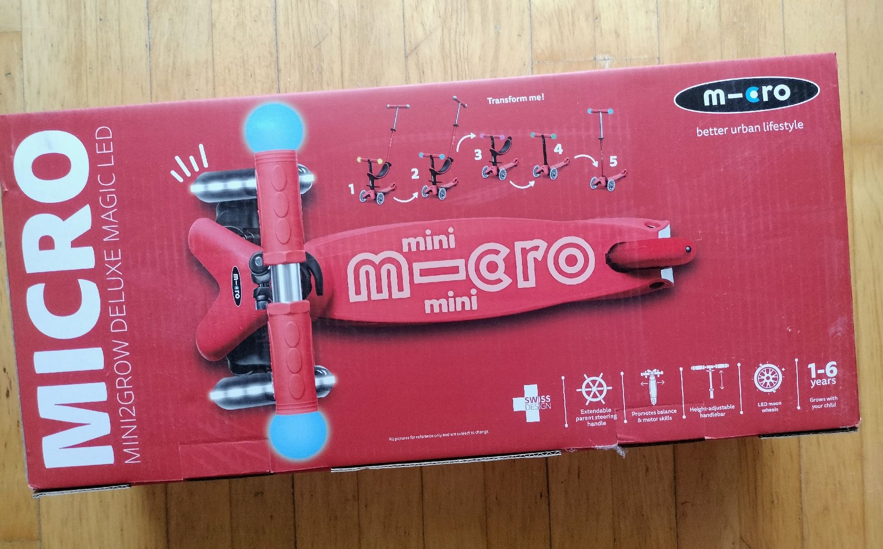 Micro Kickboard: Micro Scooter Mini2Grow Deluxe Magic LED - neu! – Nuovo e nell'imballaggio originale da Niederweningen venduto da noalor