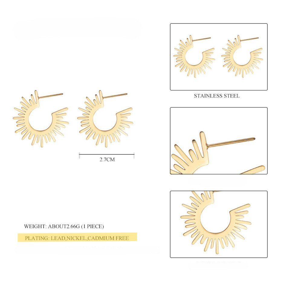 Boucles d'oreille: Stainless Steel Sun Earrings – Neuf avec emballage d'origine à Allschwil par Jani_Banani 9