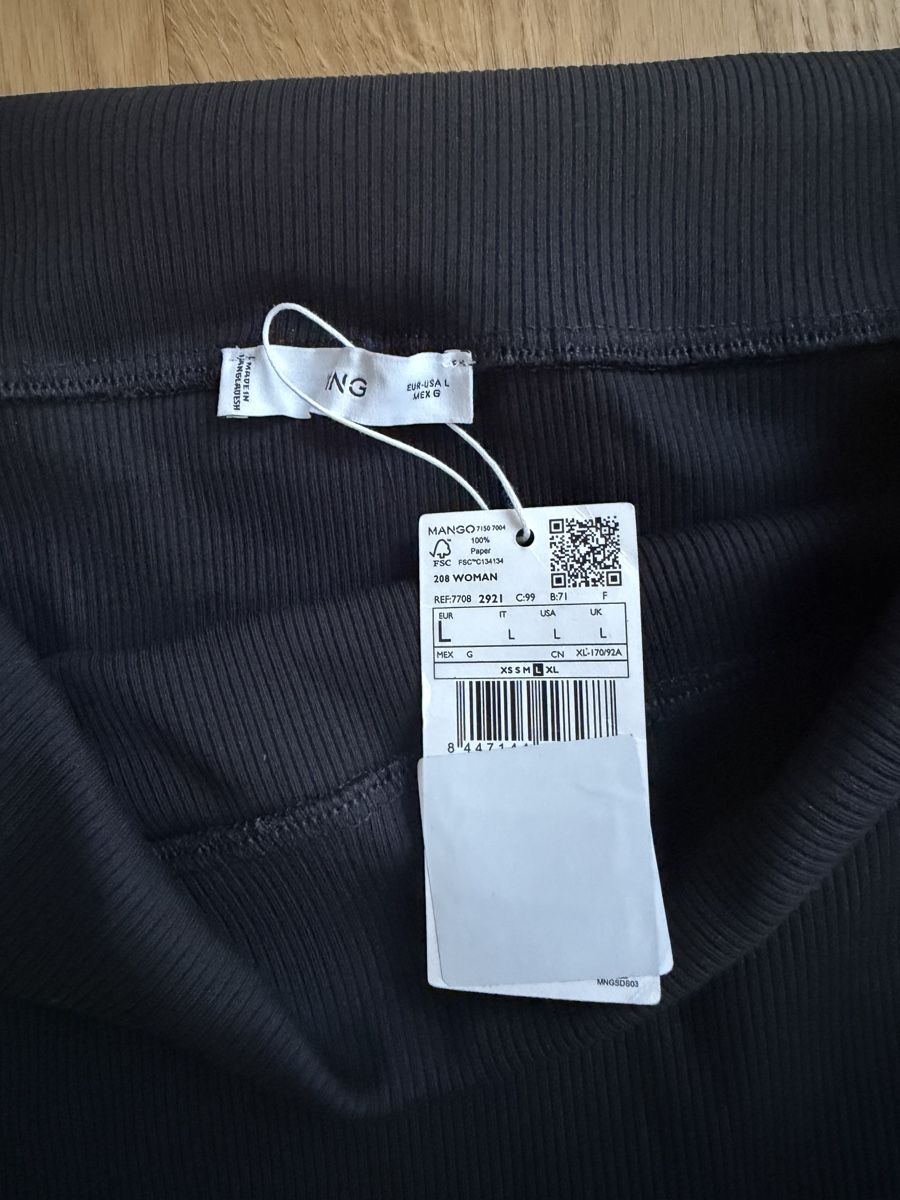 Mango Tops: Top schulterfrei schwarz Gr. L mit Etikett Mango – Neu und originalverpackt aus Itingen von Granini_93 2