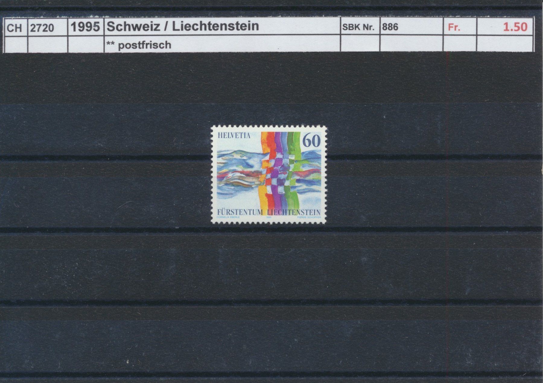 Alle Briefmarken: 1995 Gemeinschaft, "Schweiz / Liechtenstein", ** postfrisch – Neu (gemäss Beschreibung) aus Winterthur von Zupogeru