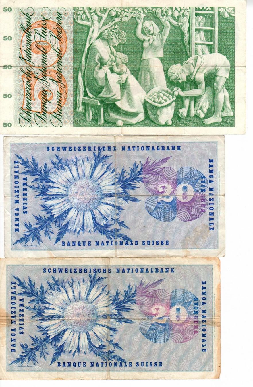 Banconote: 11 alte Schweizer Banknoten - gebrauchte – Usato da Wolhusen venduto da Curver9 5