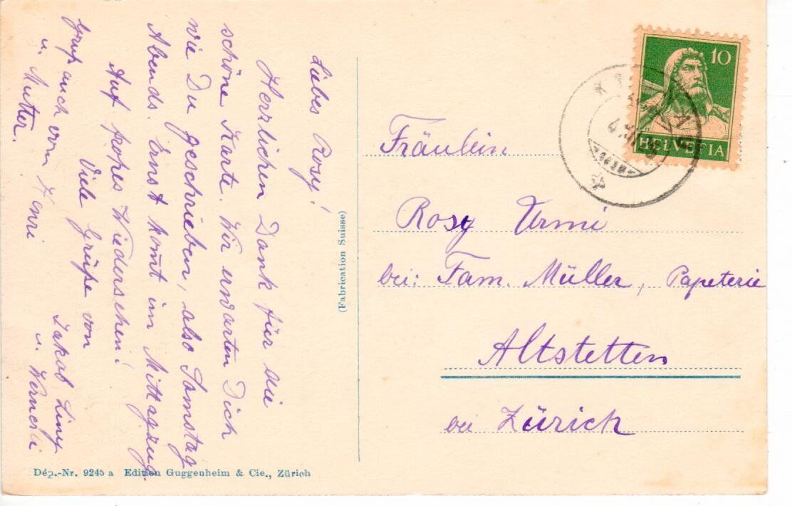 Cartoline postali: Knonau 1925 – Usato da Wolhusen venduto da Curver9 1