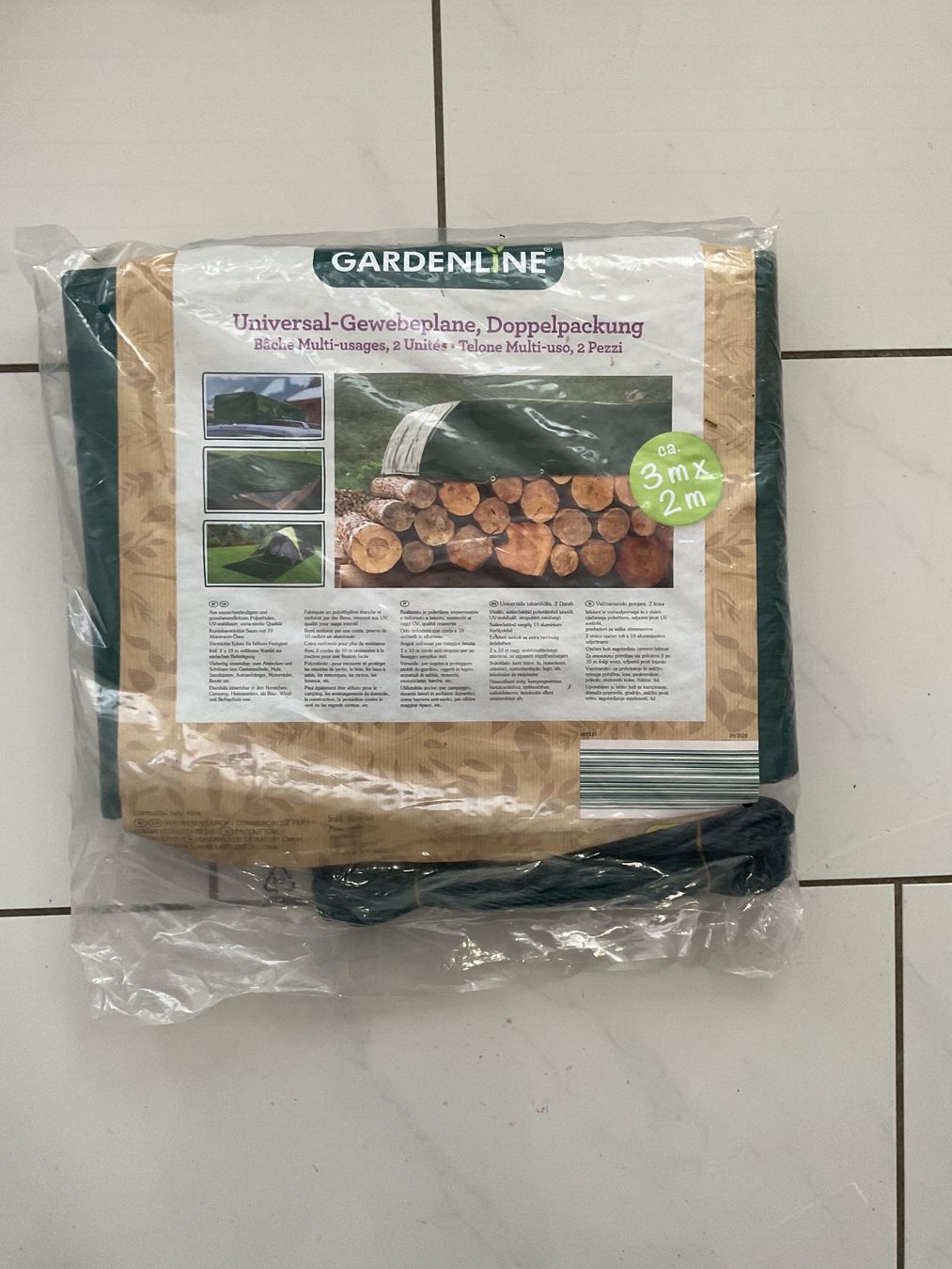 Sonstiges: GARDENLINE Gewebeplane 3x2m – Neu und originalverpackt aus Biel-Benken BL von Cold334