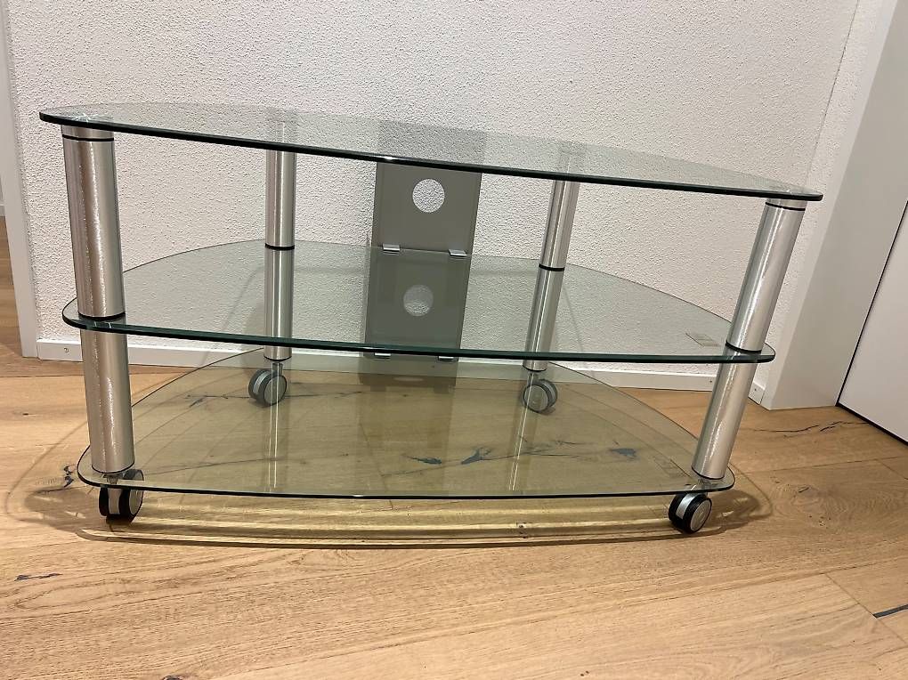 TV Möbel: TV Möbel Glas/Metall auf Rädern – Gebraucht aus Weggis von Artemis9 1