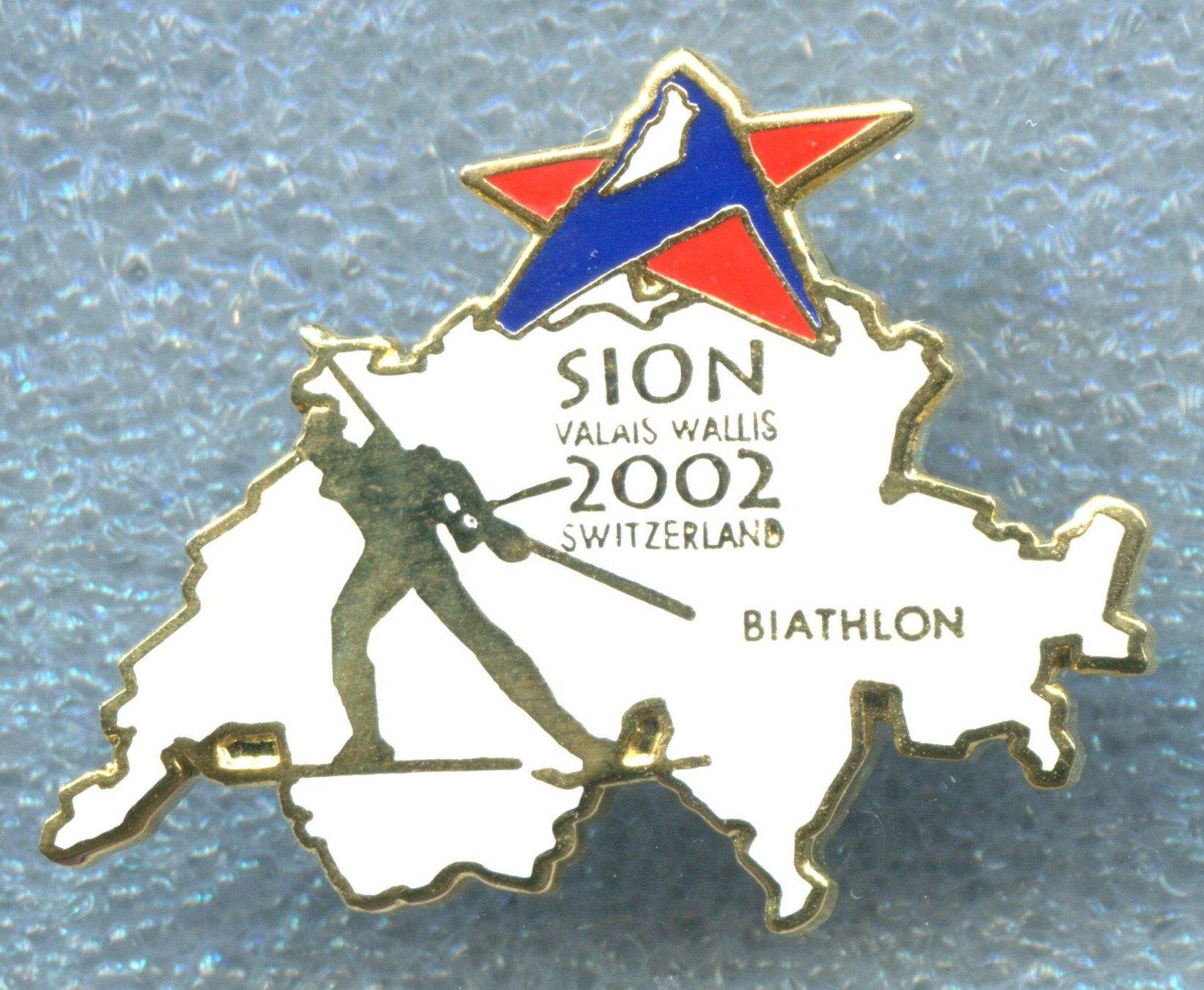 Placchette & Badge: Sion 2002  Biathlon – Usato da Winterthur venduto da Sammleroase