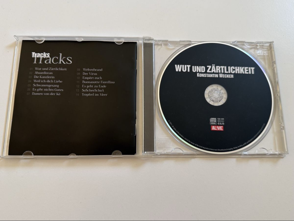 CDs: CD Wut und Zärtlichkeit Konstantin Wecker  – D'occasion à Oberried Brienz par Chyara 2