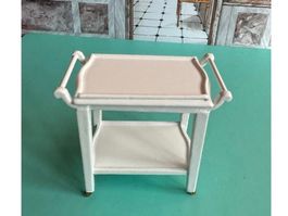 Servierwagen weiss aus Holz Puppenhaus