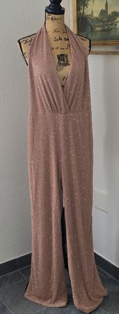 Oh Polly Jumpsuit, Grösse 12, Rosé, Neu, Glamourös!