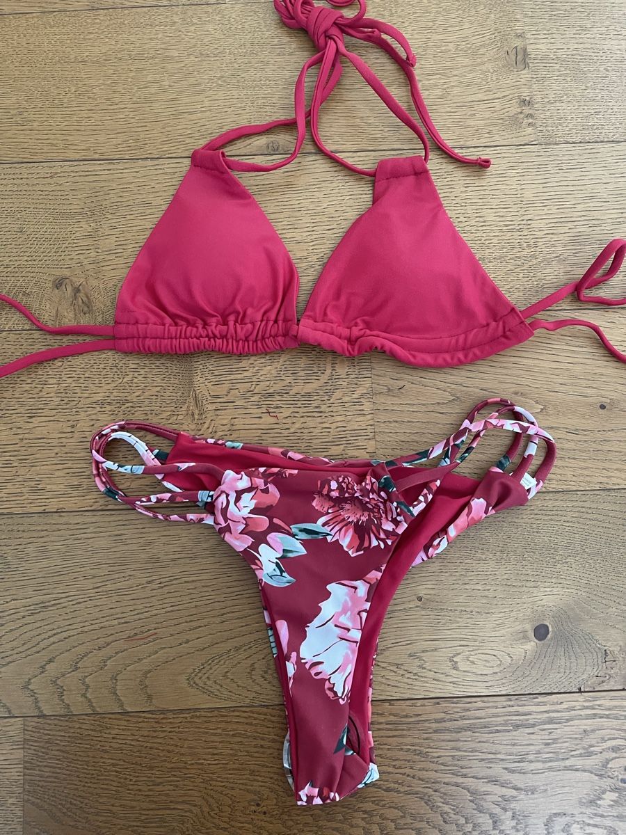 Costumi da bagno & Bikini: Neues Bikini in Rot Bordeau Grösse S TrianGle – Nuovo e nell'imballaggio originale da Bassersdorf venduto da Sandy456