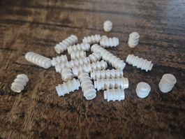 lego 4073 lot de 100 pièces White Plate, Round 1 x 1