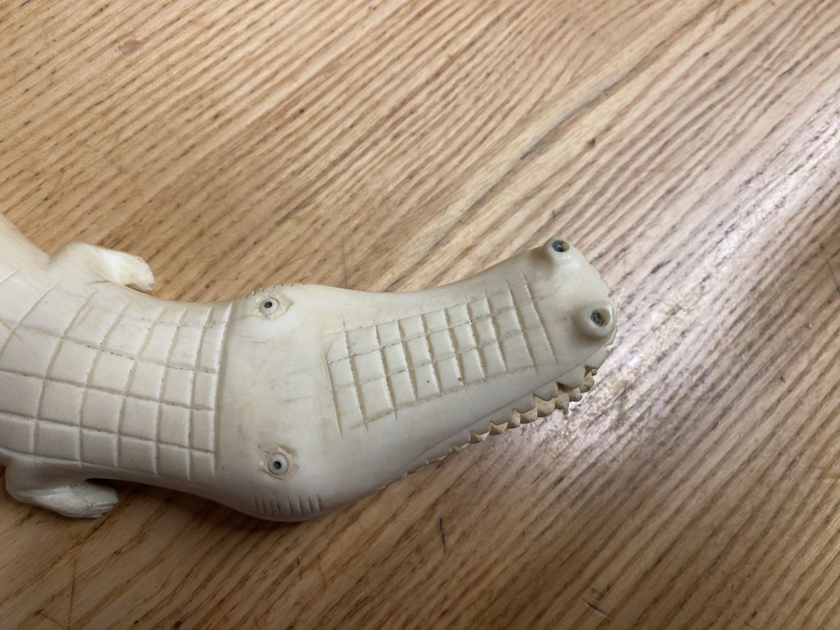 Sculture & Statue: Altes Krokodil aus Horn – Usato da Mosnang venduto da Goldwasser 2