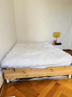 IKEA Bett inkl. Matratze, Lattenrost und Holzrahmen 