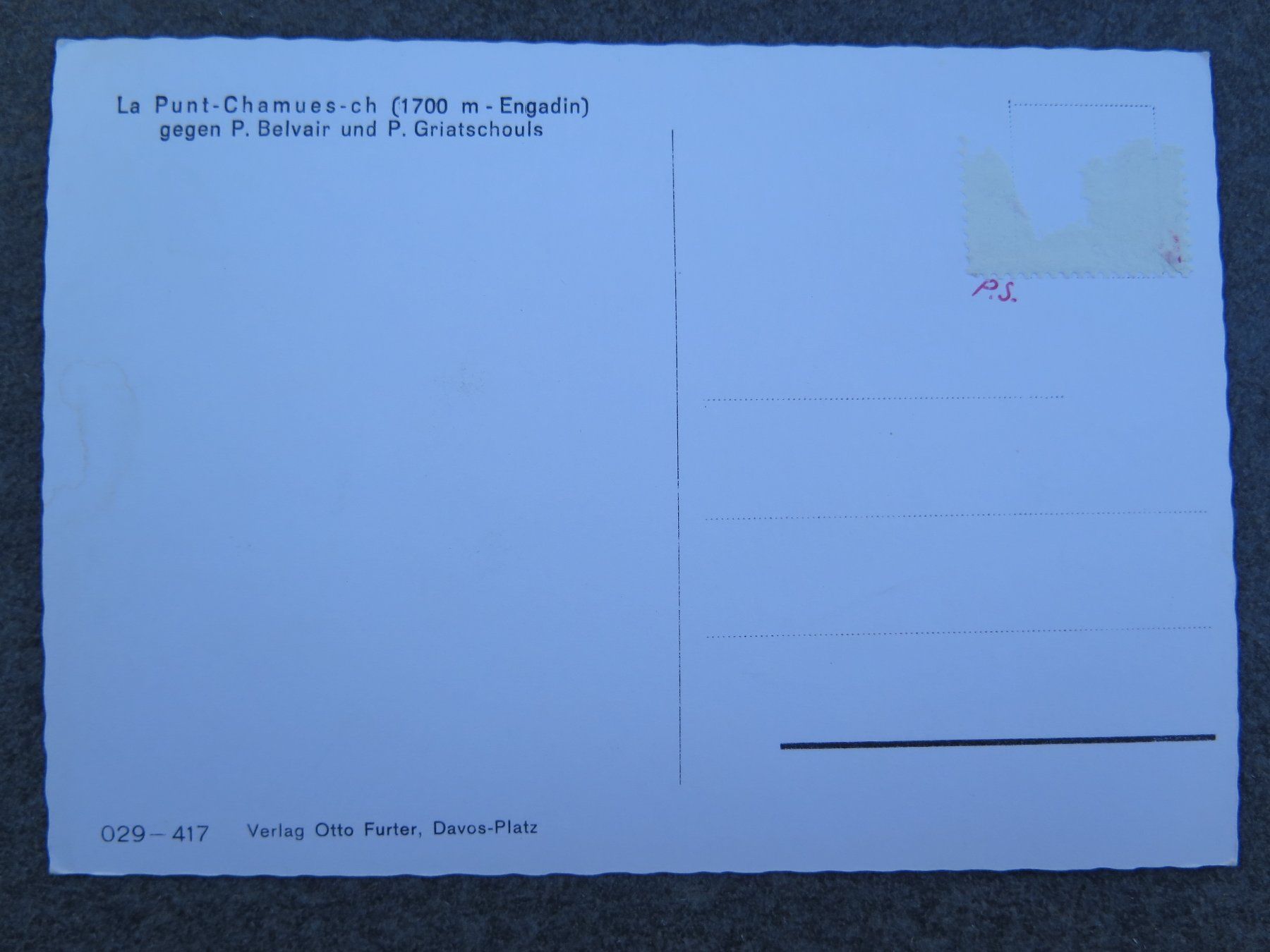 Cartes postales: LA PUNT - CHAMUES-CH - SKILIFT – D'occasion à Wittenbach par lipasal 1