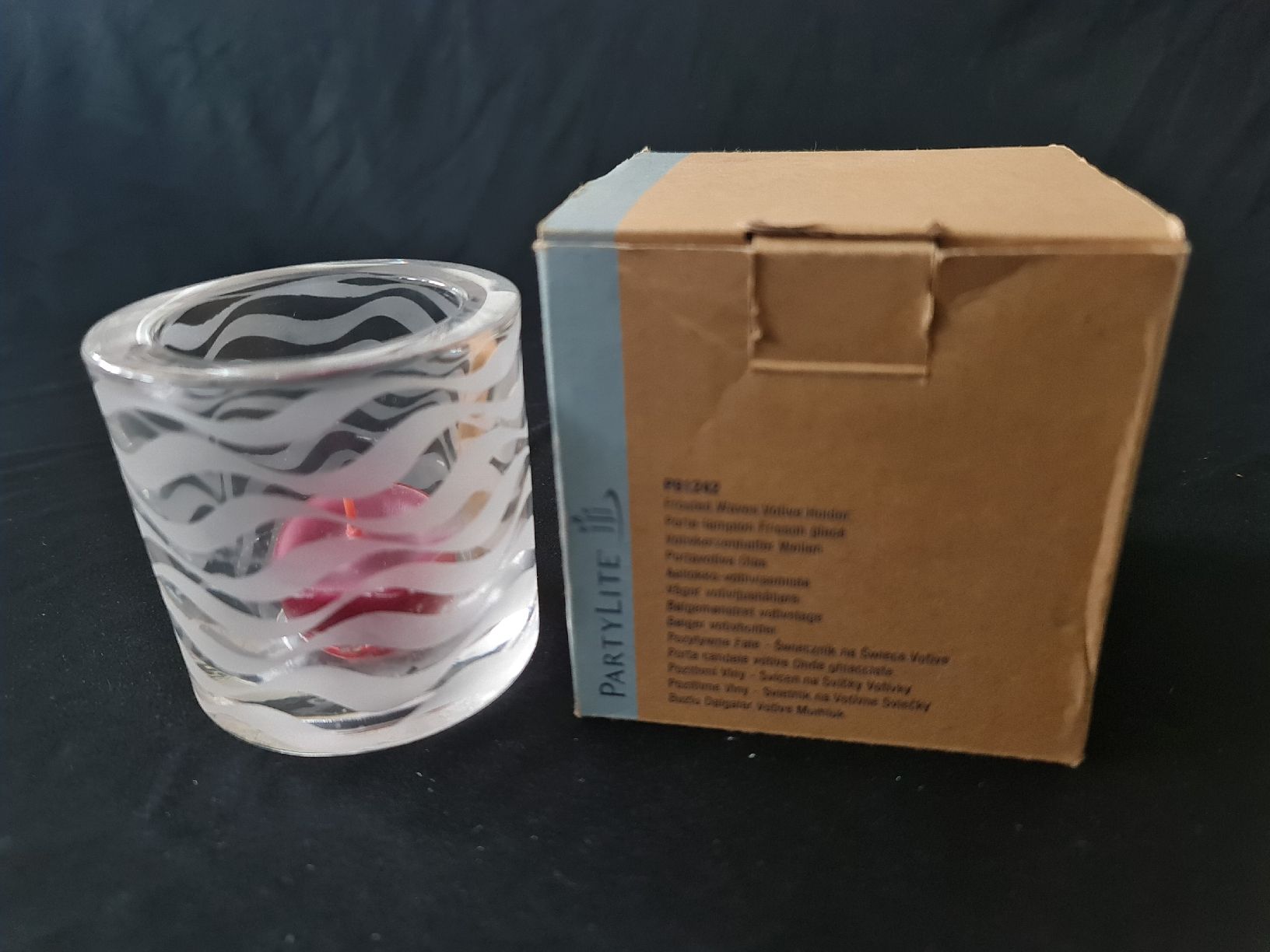 Partylite Portacandele: Partylite Teelichthalter Glas "Waves" - wie neu – Nuovo (secondo la descrizione) da Weier im Emmental venduto da tamarabichsel 1