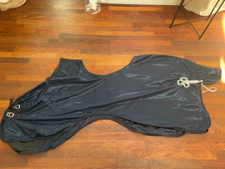Ausreit-Fliegendecke navy 125 cm