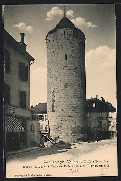 Cartoline postali: Lausanne, Archéologie Vaudoise, Tour de – Usato da Berlin venduto da bartko-reher