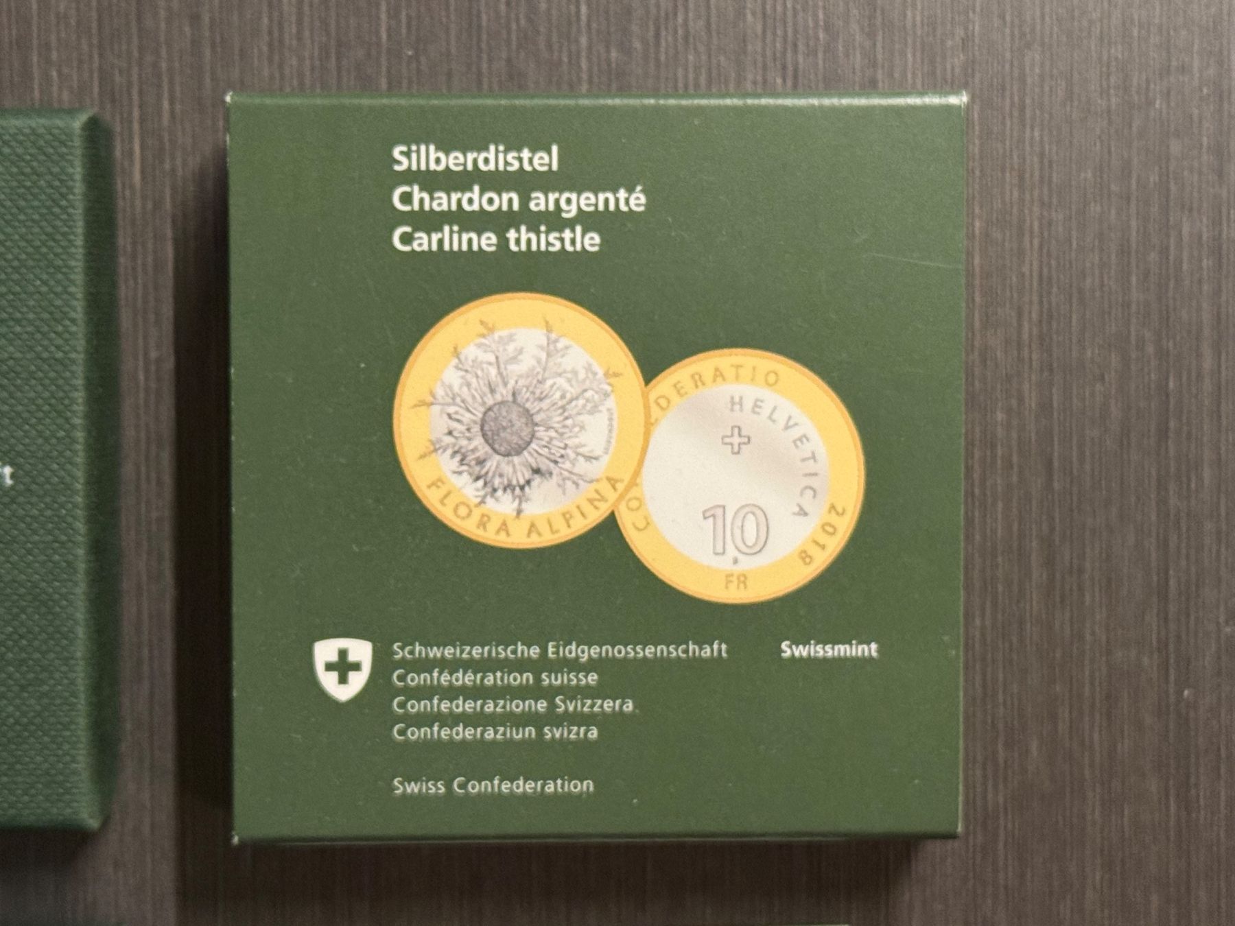 Tutti le monete: 10.- Fr. Münze Silberdistel 2018 SWISSMINT – Nuovo e nell'imballaggio originale da Brütten venduto da Hst1 1