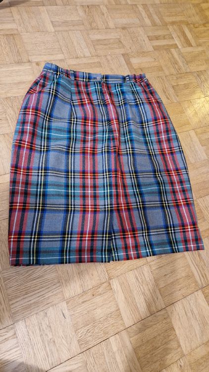 Jupe Ecossaise Femme Taille Haute, Jupe Plissee Femme Vintage Mi Longue Carreaux DéContractéE AVCE Bouton Classiques Baggy Comfortable Chic Et éLéGants De Tous Les Jours Skirt Party