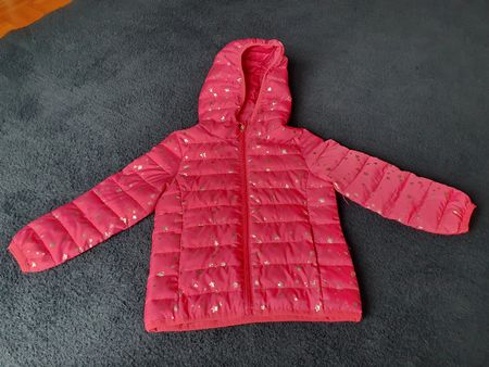leichte Kinder Steppjacke, Grösse 98, pink mit Sternen