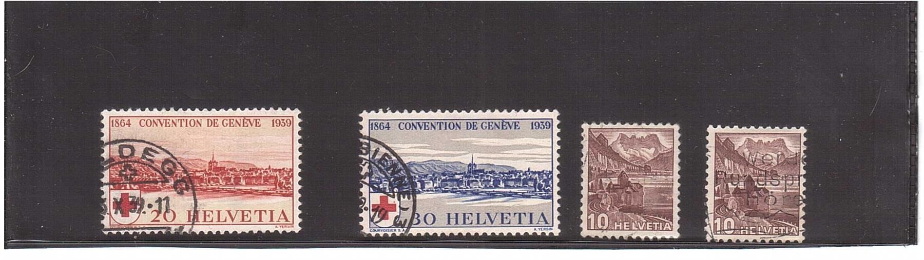 Tous les timbres: 1939 Rotes Kreuz+Schloss Chillon – D'occasion à Rheinau par loxis