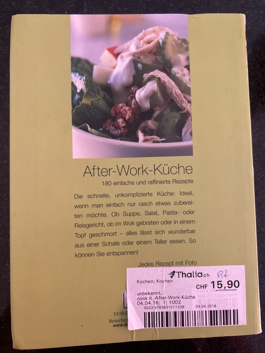 Libri: DK Kochbuch "After-Work-Küche" - Schnelle Rezepte! Top!  – Usato da Ostermundigen venduto da mic_27pv 7