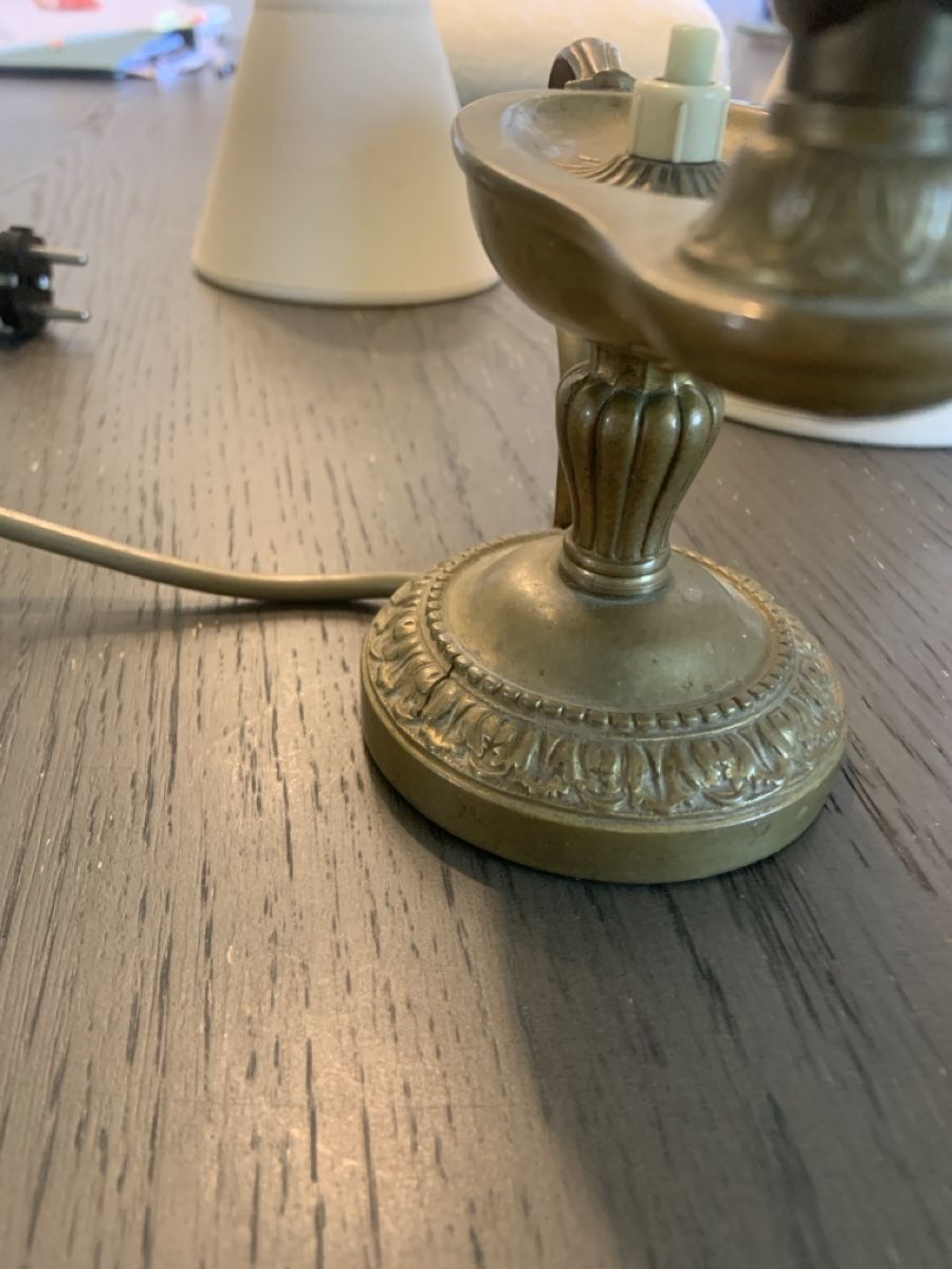 Lampen: Antike Öllampe Tischlampe Messing mit 2 Schirmchen, ein Muss – Gebraucht aus Wenslingen von sop_jmk9 5