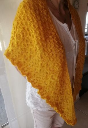 Schultertuch "Honigtopf", 100% Merino  NEU