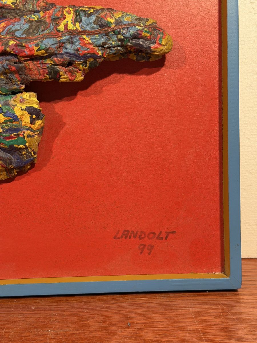 Gemälde: Vibrant Abstract Sculpture Art, Textured Mixed Media, signed – Gebraucht aus Lausanne von artnouveau04 2