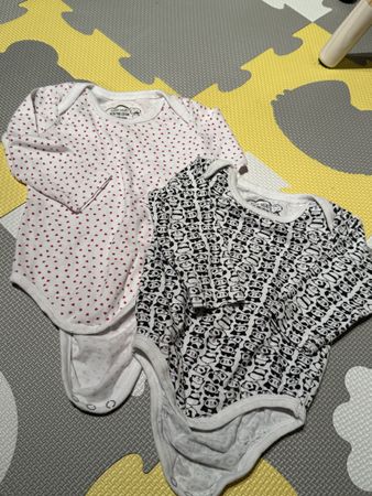 Baby Bodysuits, Size 62-68, Long Sleeves, Cotton, Cute!