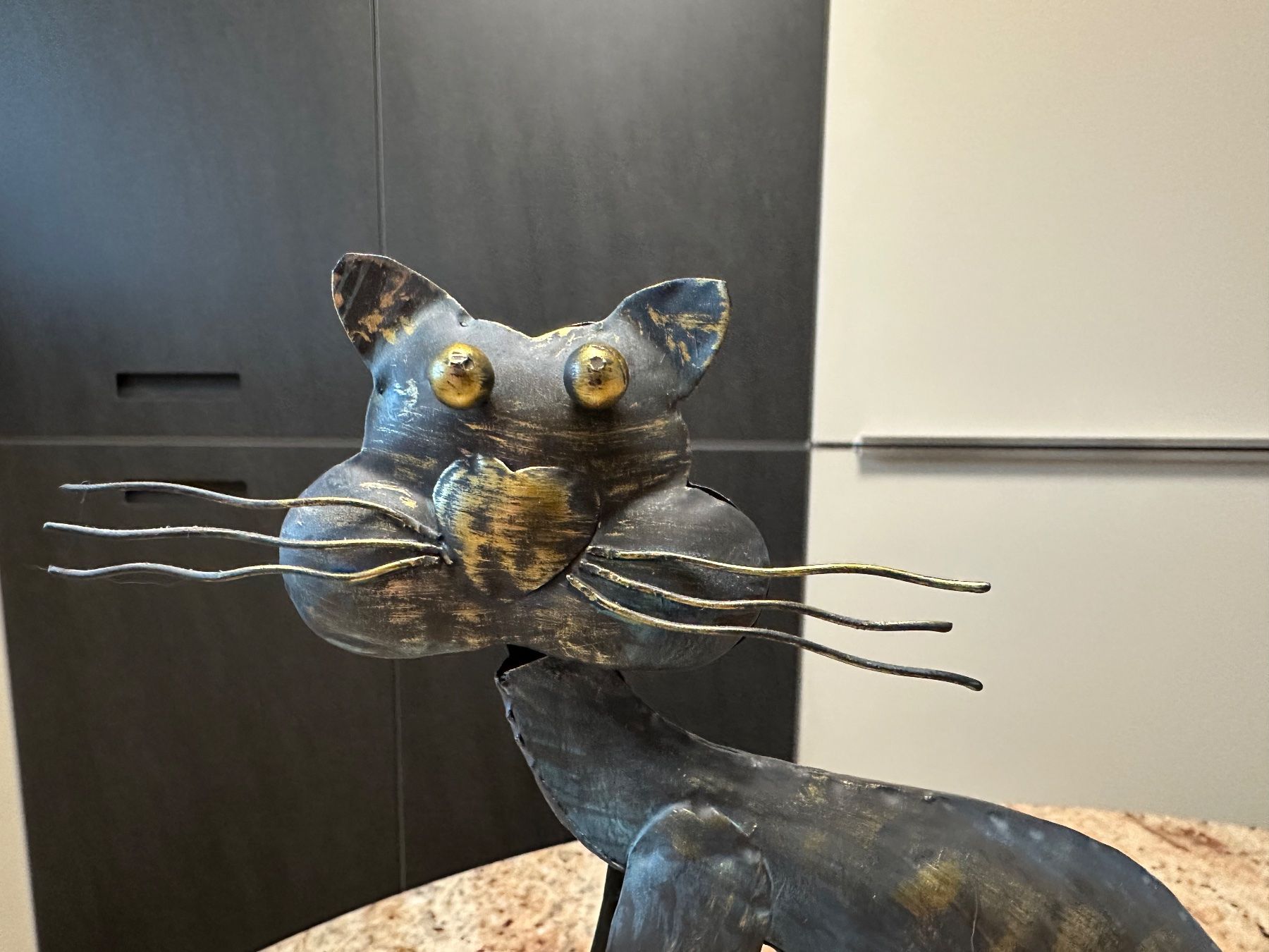 Statuette: Katze Metall - Style Recycling Art – Nuovo (secondo la descrizione) da Spreitenbach venduto da Jessy8 1